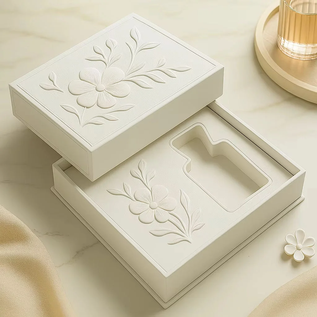 Embossing Drawer Box - debossed luxury box