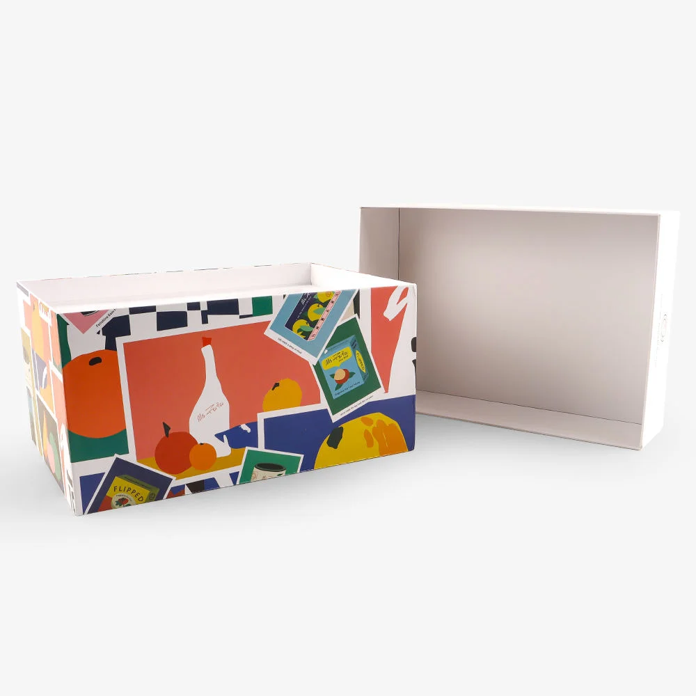 Partial Cover Two Piece Box - semi-lid rigid box