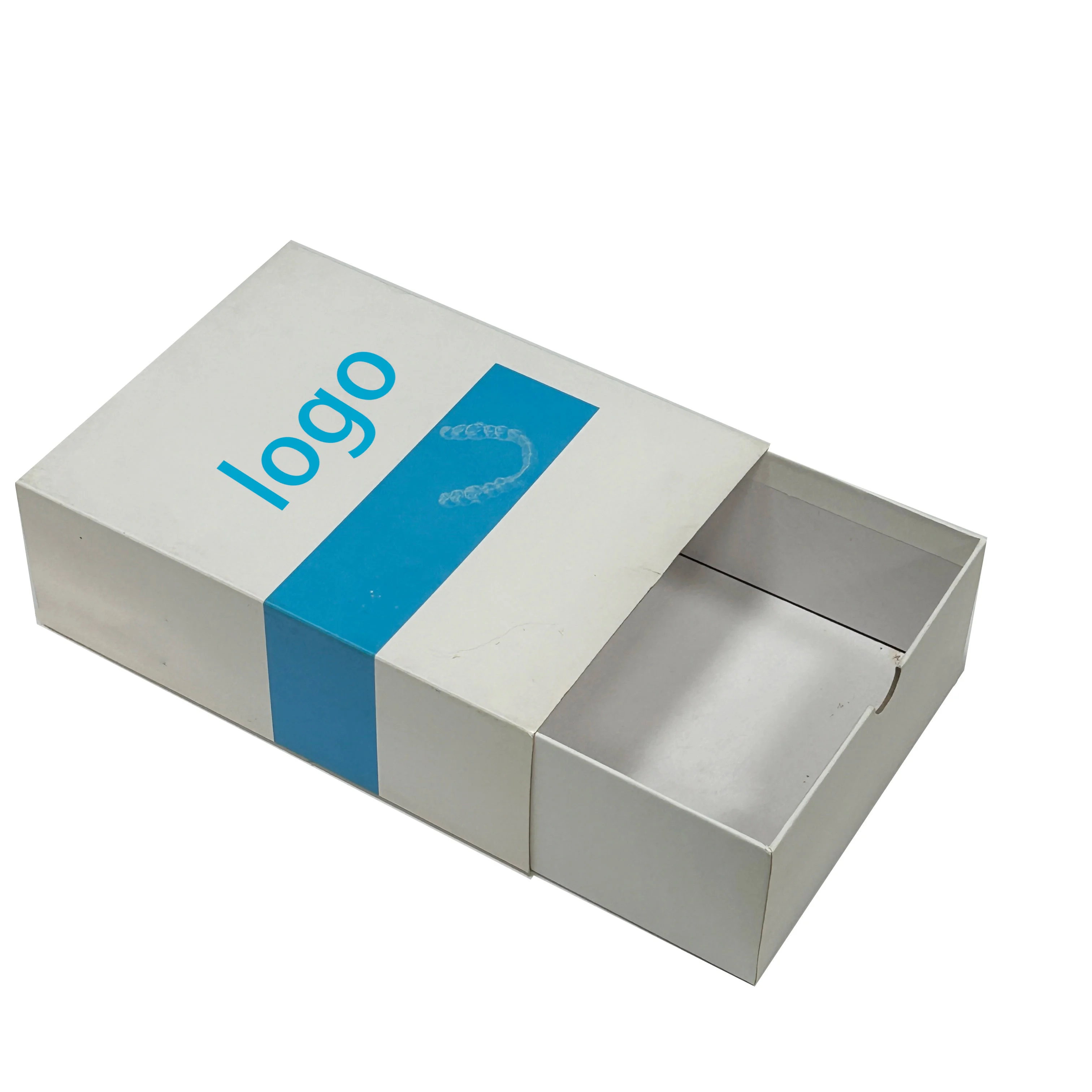 White Cardstock Drawer Box - premium white paperboard packaging